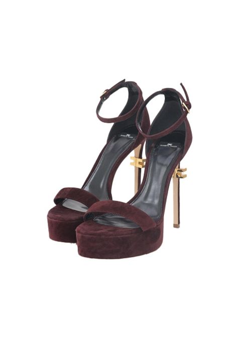 Sandali ELISABETTA FRANCHI donna SA44L56 Bordeaux cinturino lla caviglia e plateau sul davanti ELISABETTA FRANCHI | Sandali | SA44L56EA4